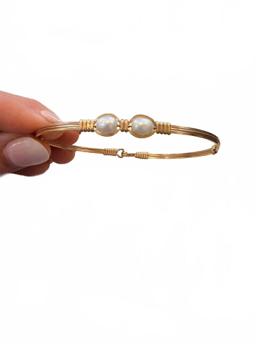 NEW RONALDO JEWELRY women's pearl of my heart bracelet in gold